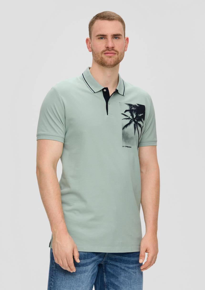 S.Oliver Poloshirt aus Baumwolle mit Frontprint