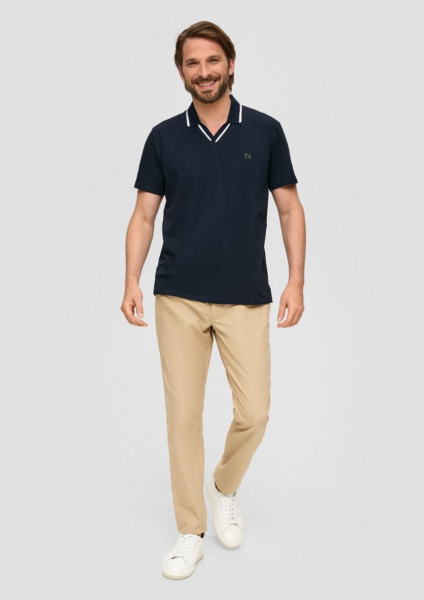 S.Oliver Poloshirt Aus Baumwollmix Mit Logo-Detail