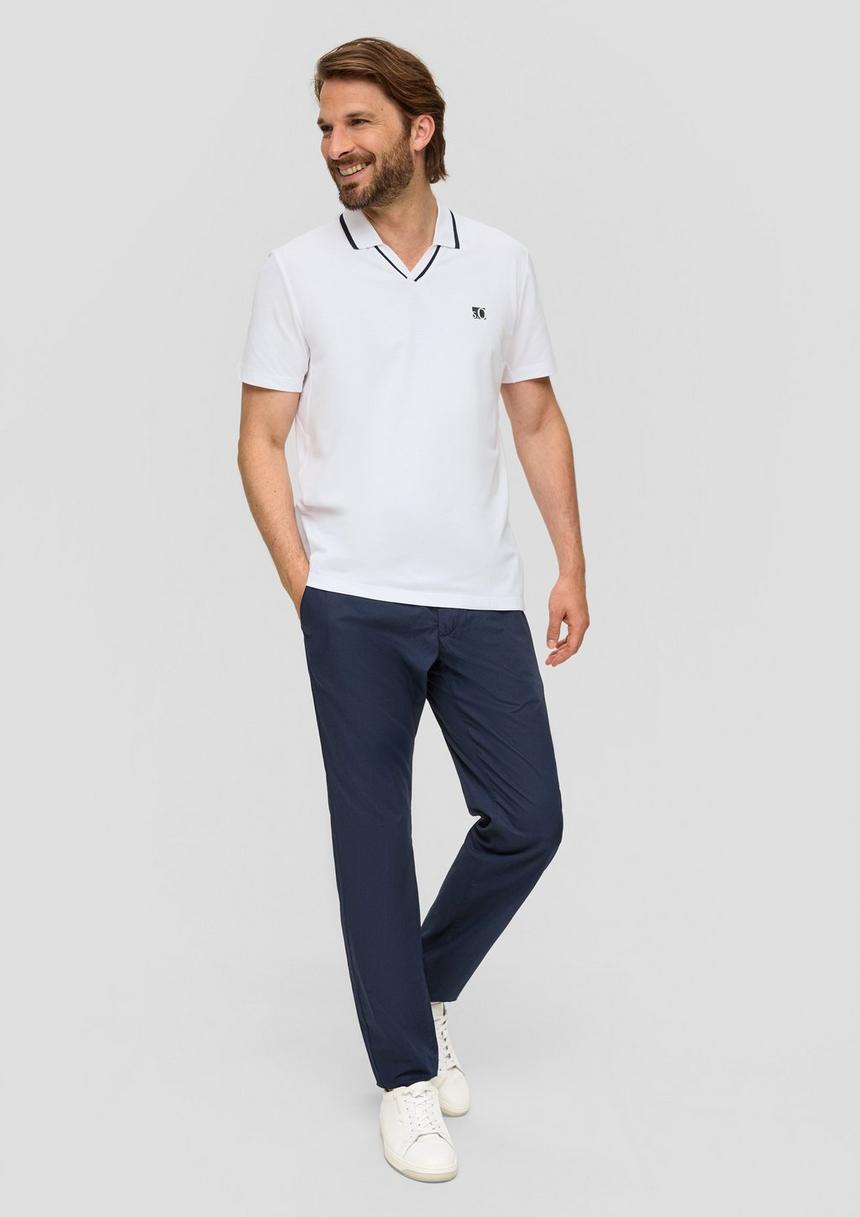 S.Oliver Poloshirt Aus Baumwollmix Mit Logo-Detail