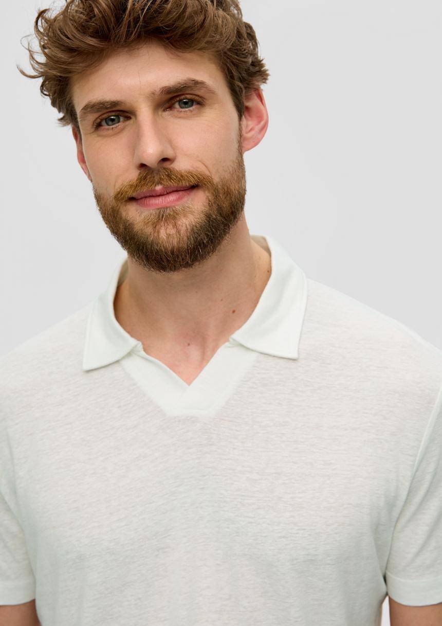S.Oliver Poloshirt Aus Leinenmix