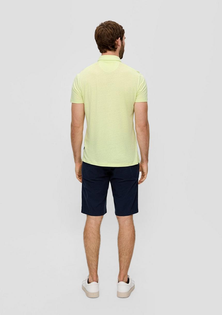 S.Oliver Poloshirt Aus Leinenmix Mit Brusttasche
