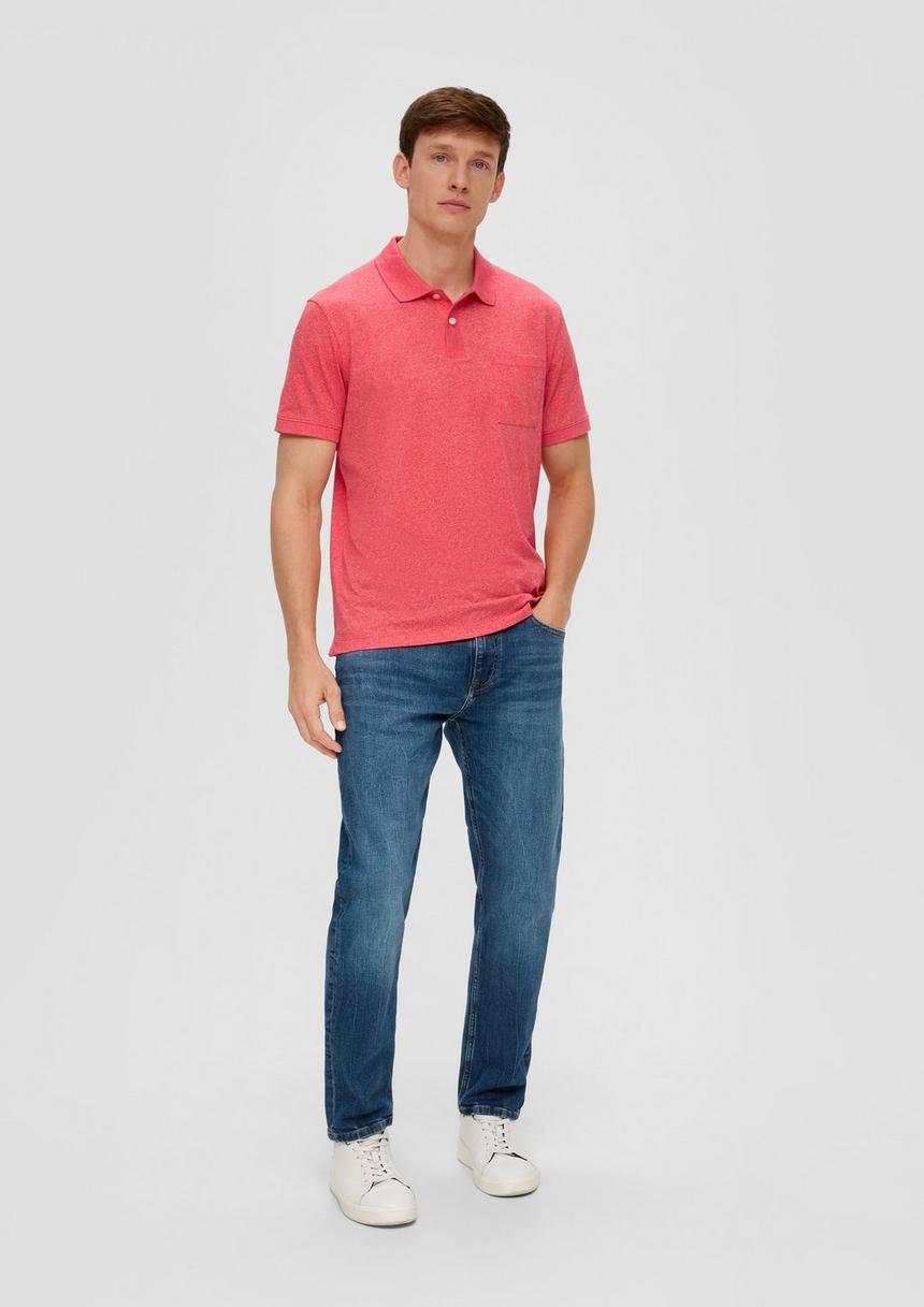 S.Oliver Poloshirt In Melierter Optik