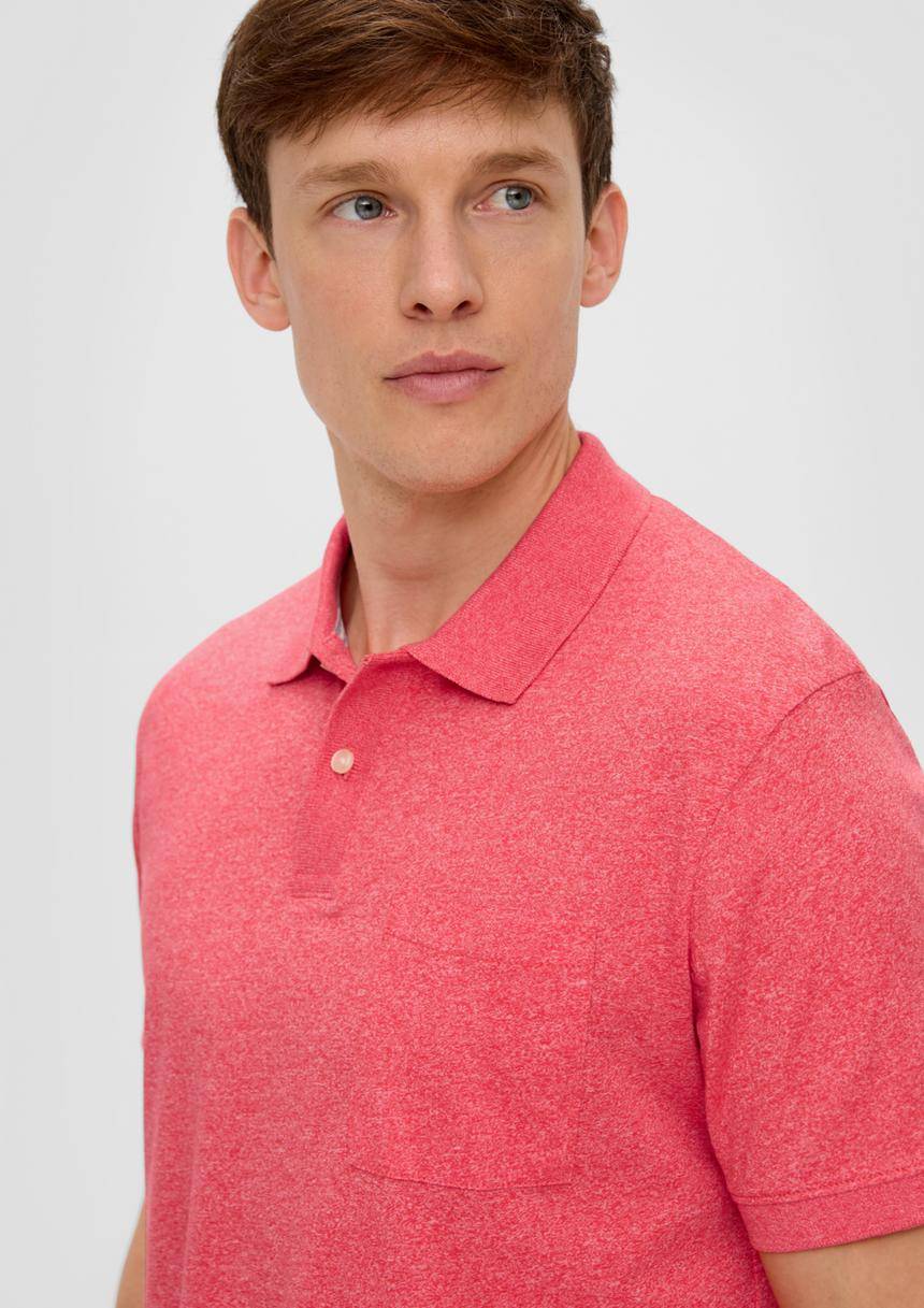 S.Oliver Poloshirt In Melierter Optik