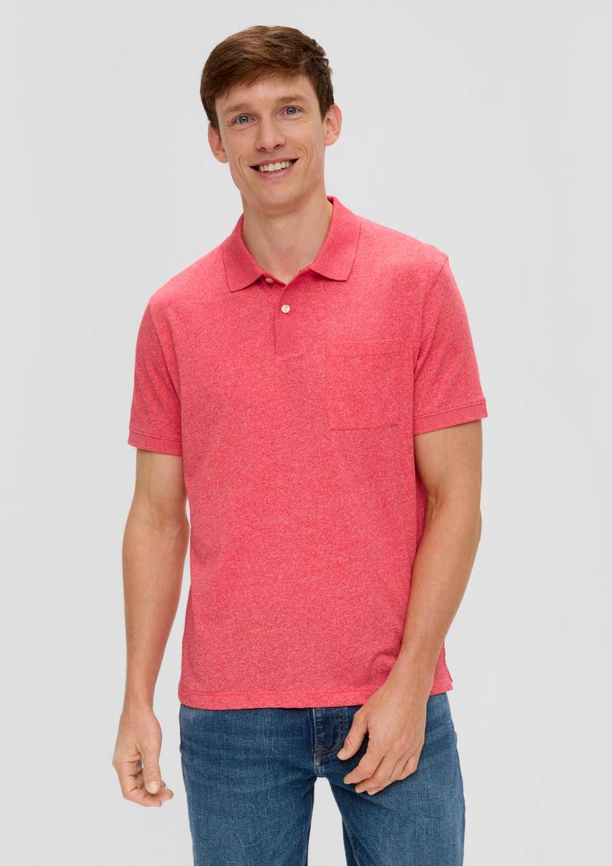 S.Oliver Poloshirt in melierter Optik