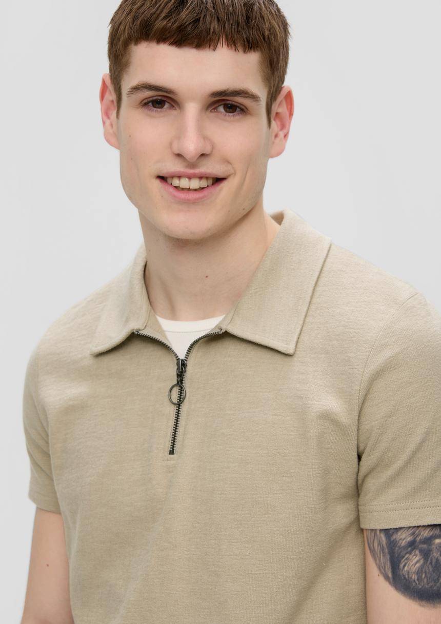 S.Oliver Poloshirt Mit Reißverschluss