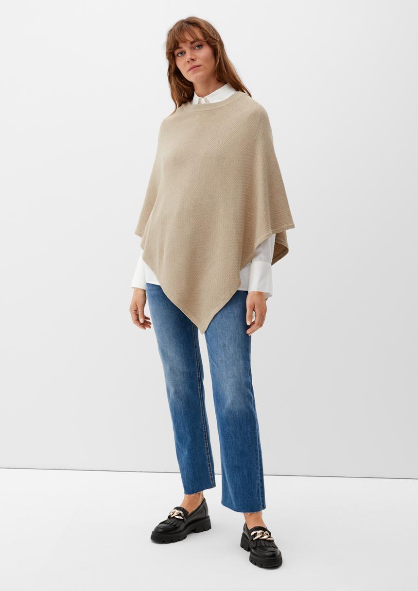 S.Oliver Poncho Aus Baumwollmix