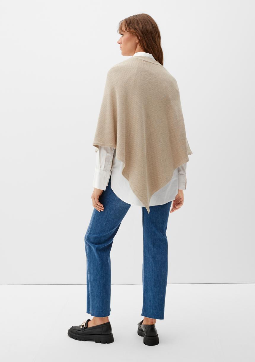 S.Oliver Poncho Aus Baumwollmix