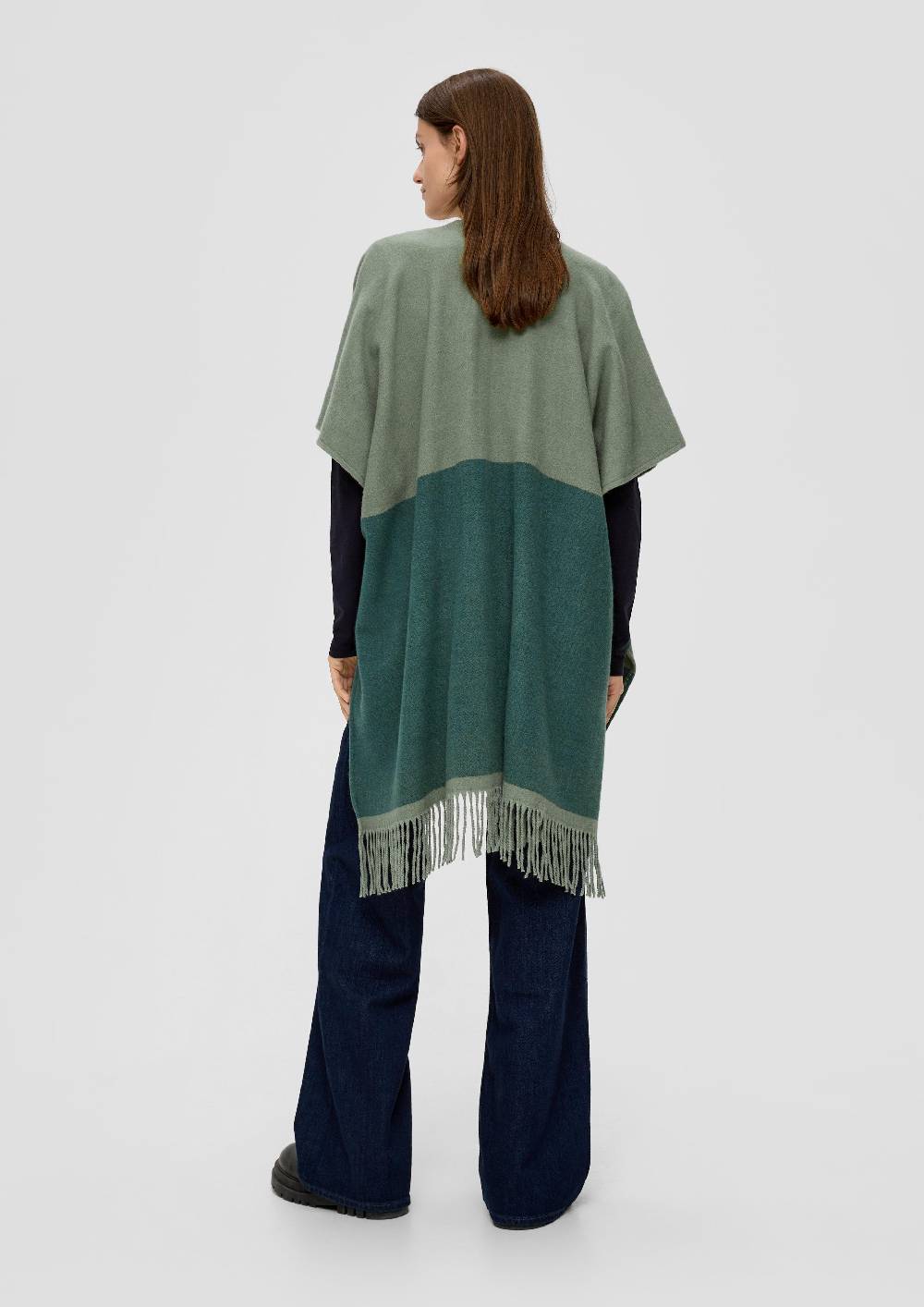 S.Oliver Poncho Mit Streifenmuster