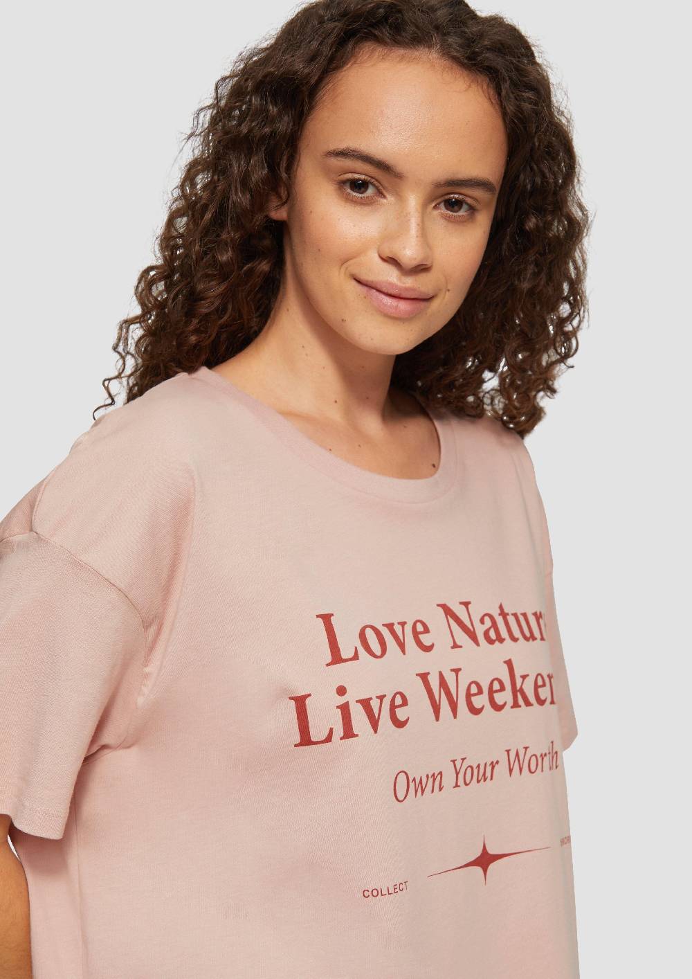 S.Oliver Print-Shirt Mit überschnittenen Schultern