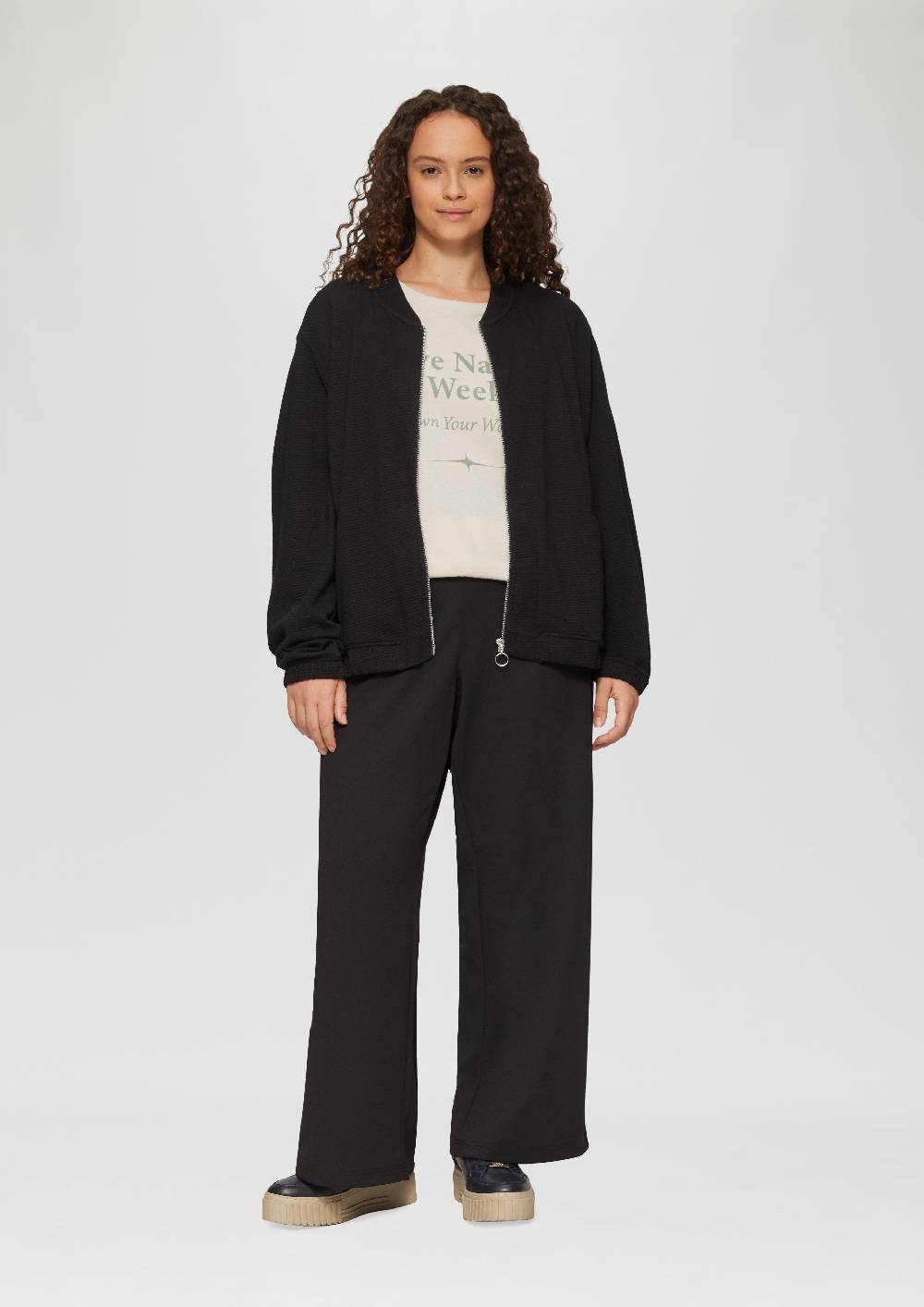 S.Oliver Print-Shirt Mit überschnittenen Schultern