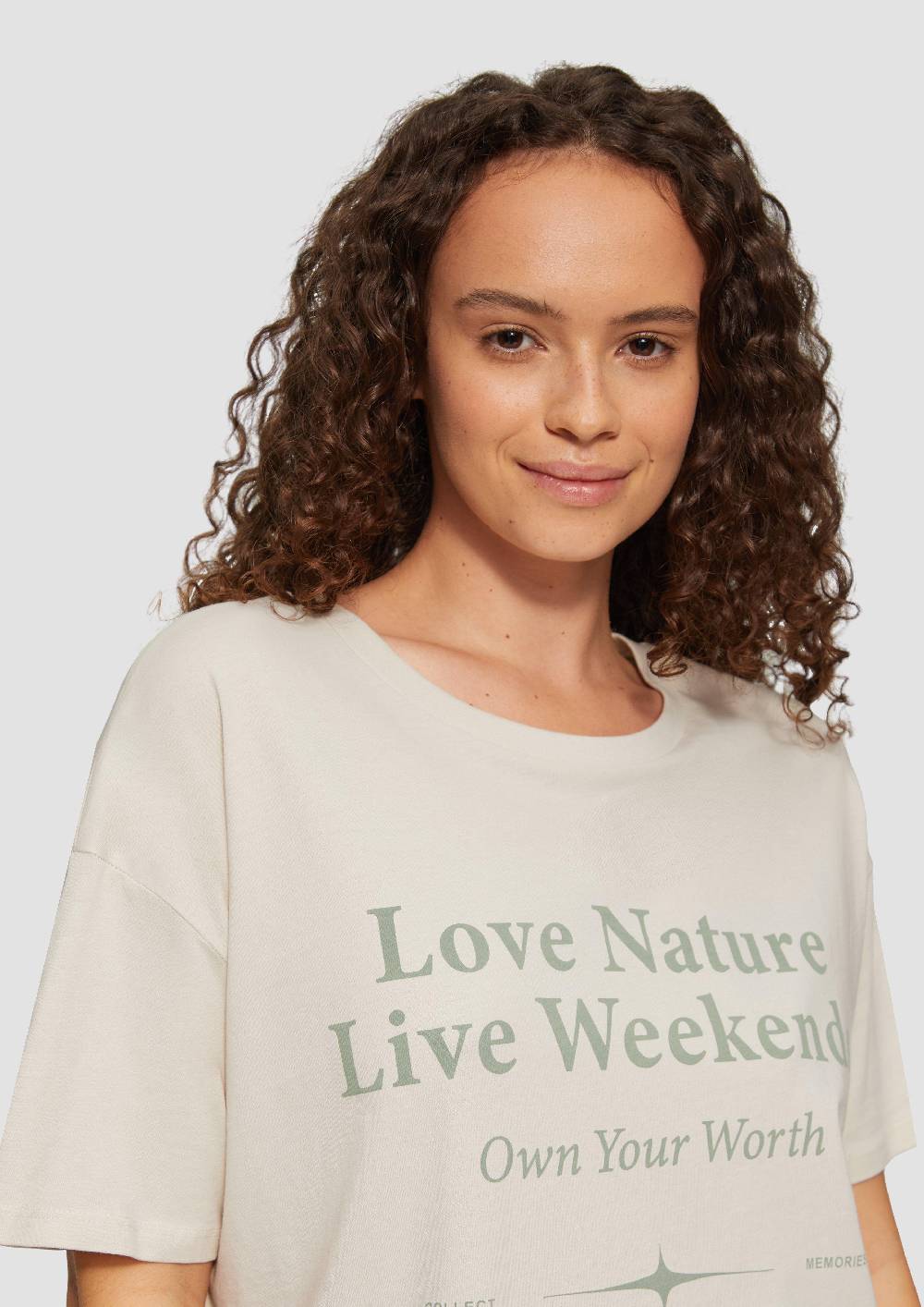 S.Oliver Print-Shirt Mit überschnittenen Schultern