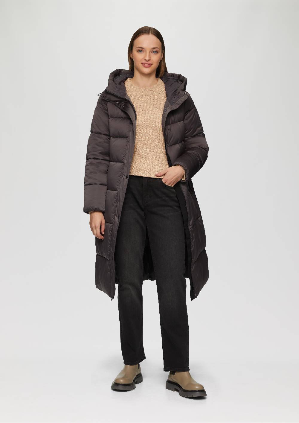 S.Oliver Puffermantel In Satin-Optik