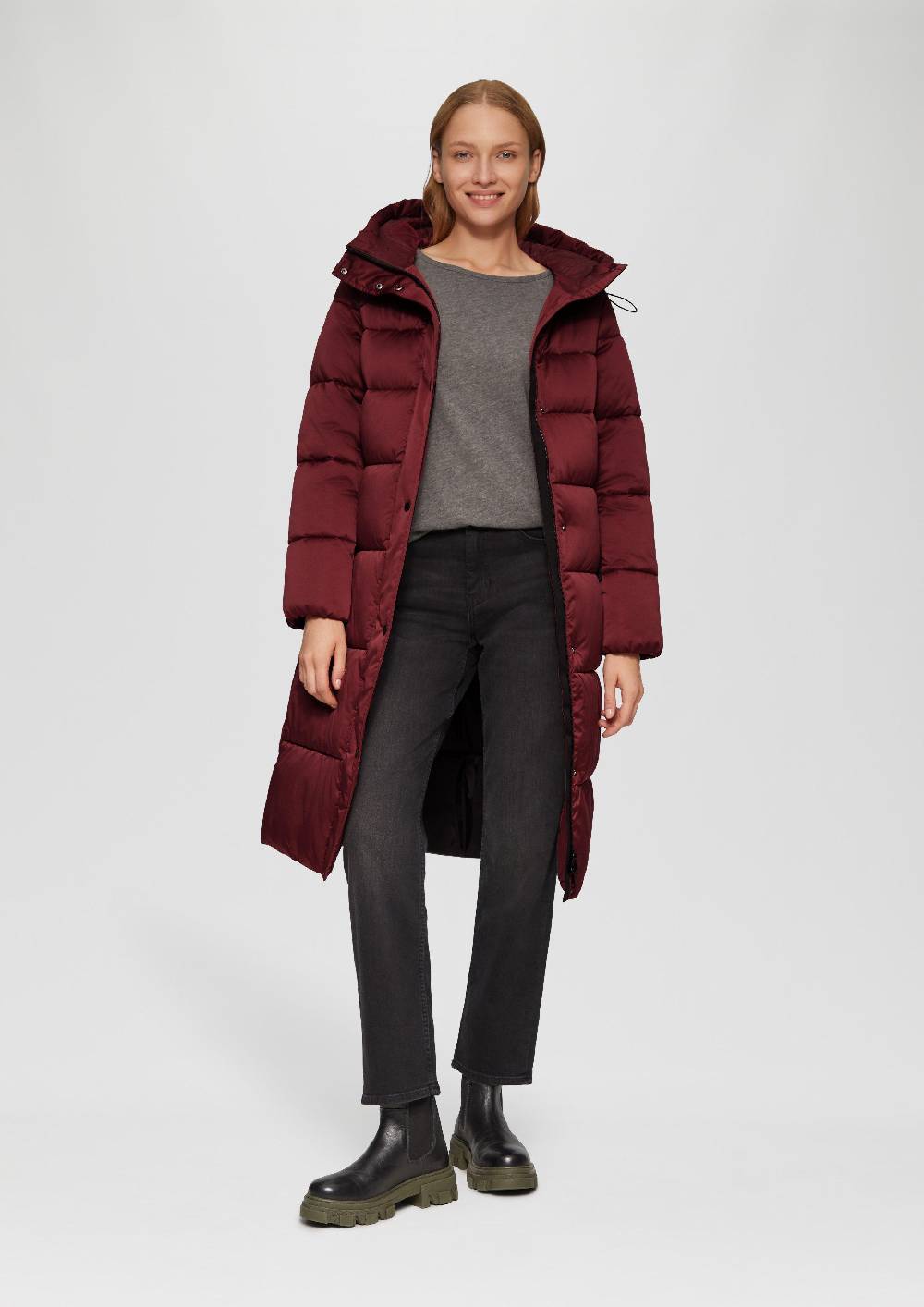 S.Oliver Puffermantel In Satin-Optik