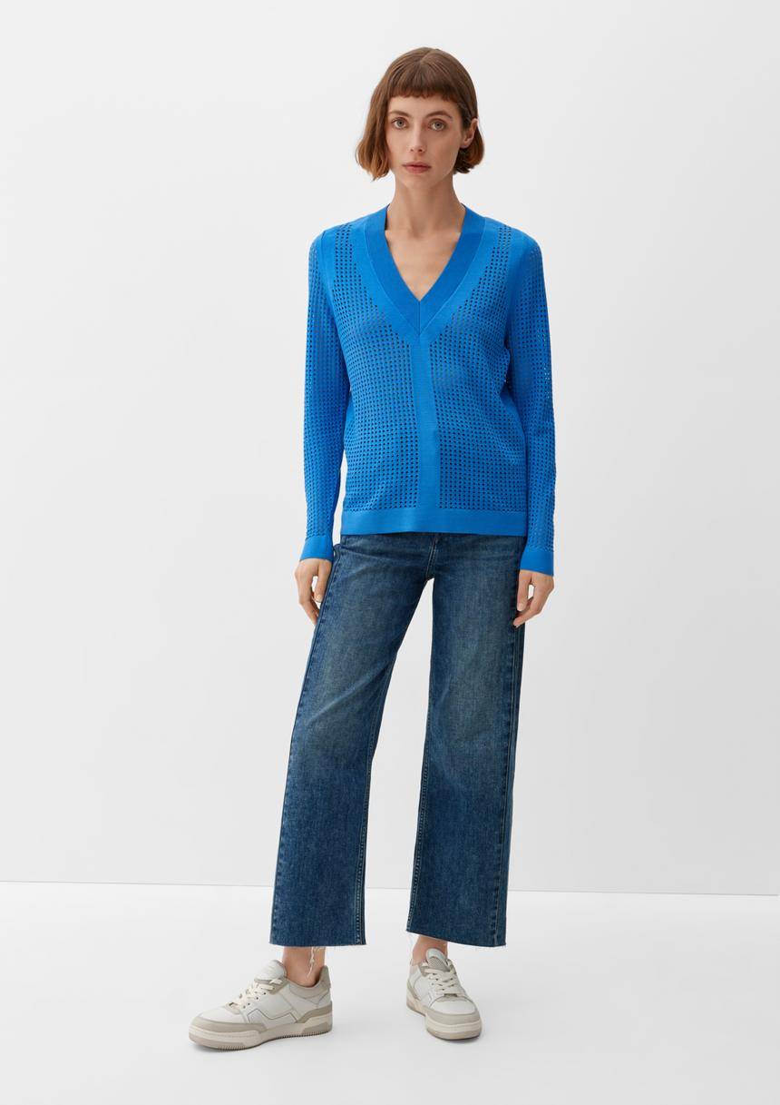 S.Oliver Pullover Mit Lochmuster