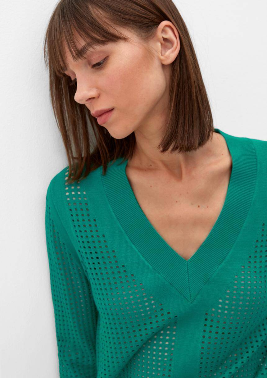 S.Oliver Pullover Mit Lochmuster