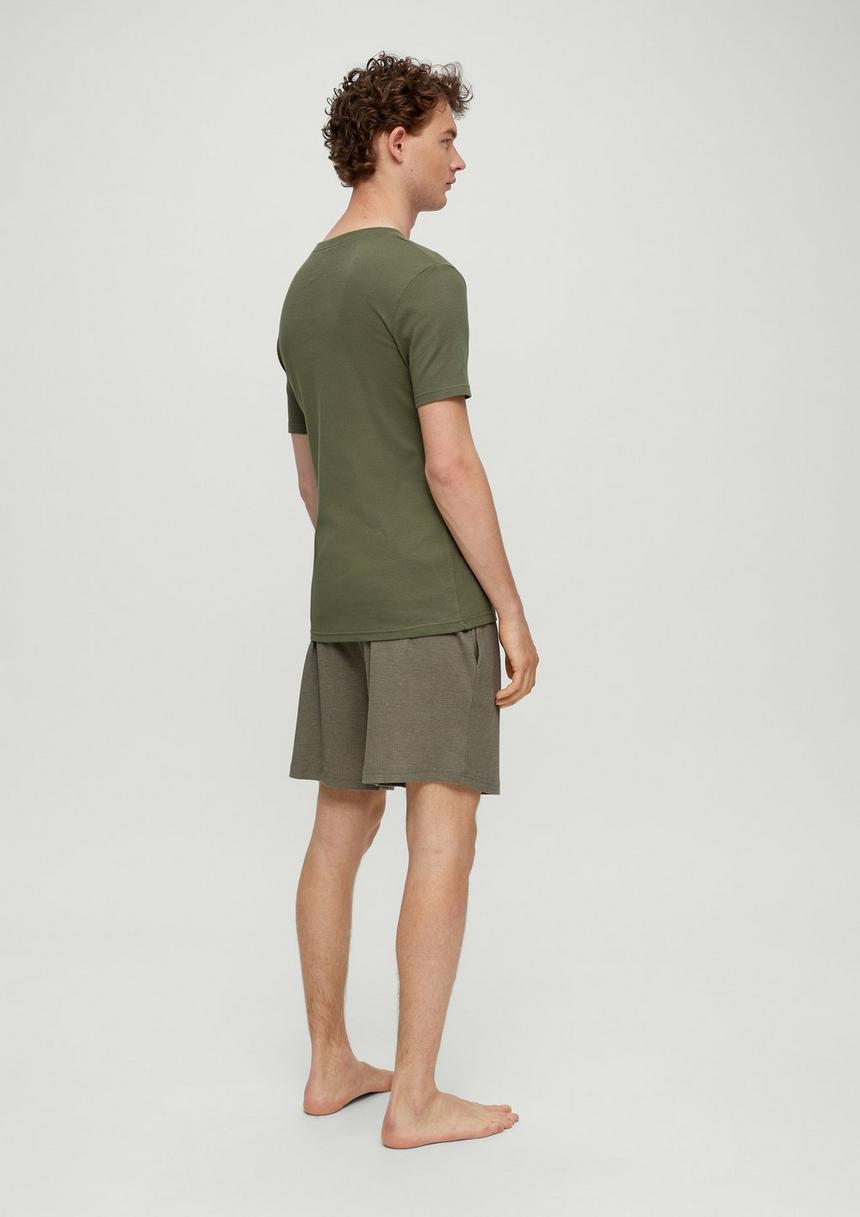 S.Oliver Pyjama-Shirt Mit Knopfleiste