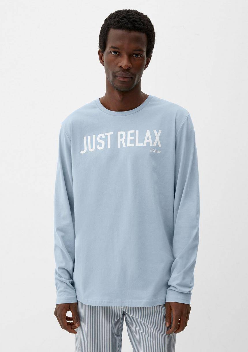 S.Oliver Pyjama-Shirt mit Schriftprint