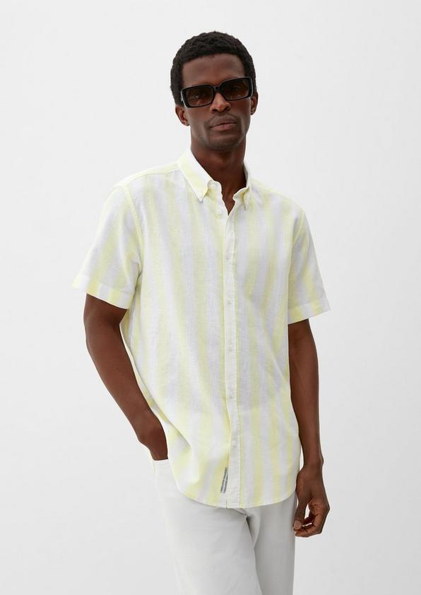S.Oliver Regular: Button Down-Hemd aus Leinenmix