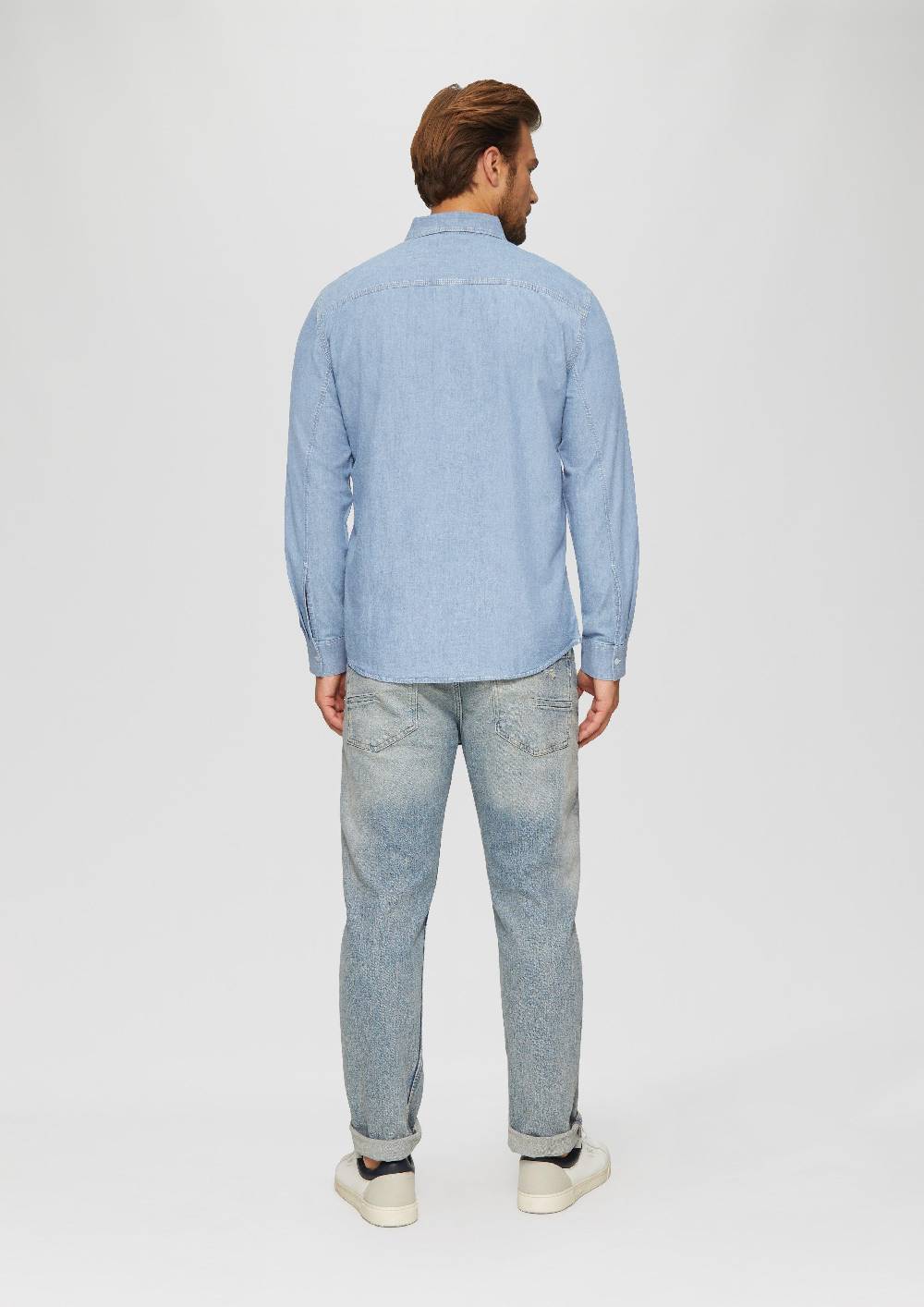 S.Oliver Regular Fit: Baumwollhemd Aus Chambray