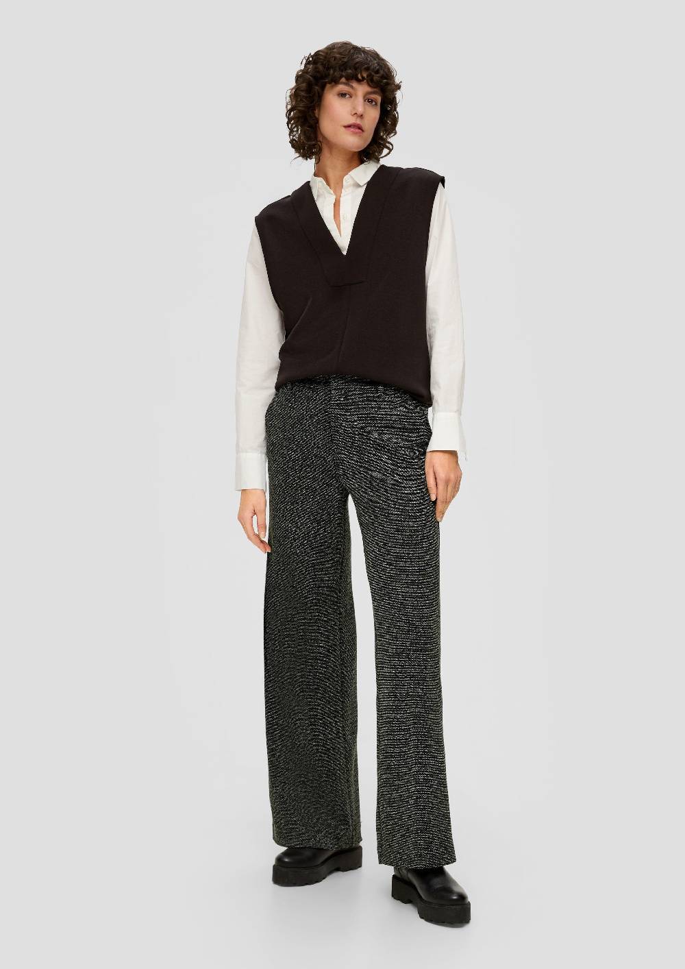 S.Oliver Regular: Hose Mit Wide Palazzo Leg