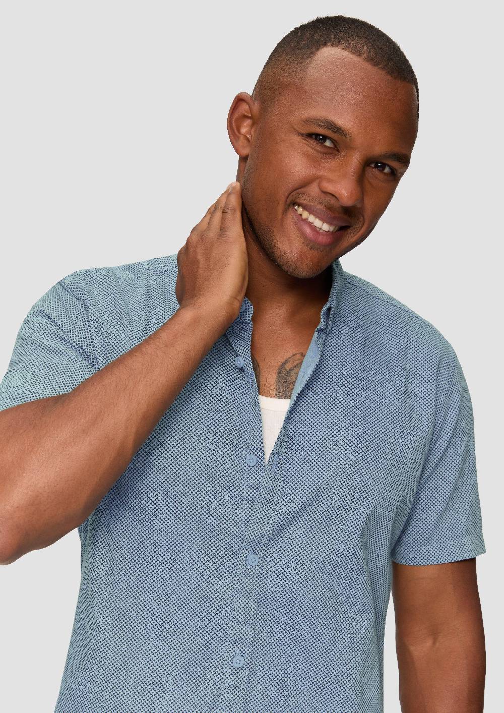 S.Oliver Regular: Kurzarmhemd Mit All-over-Print