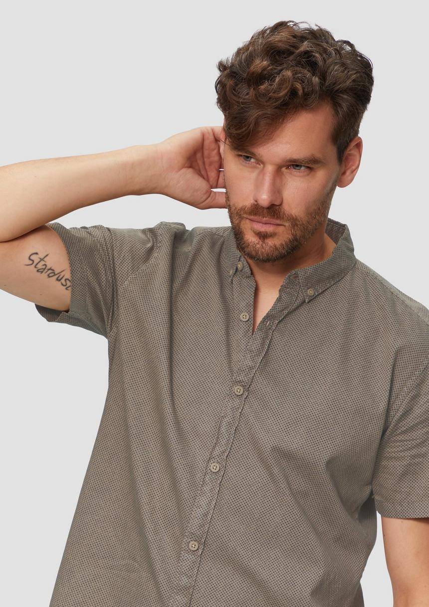 S.Oliver Regular: Kurzarmhemd Mit All-over-Print