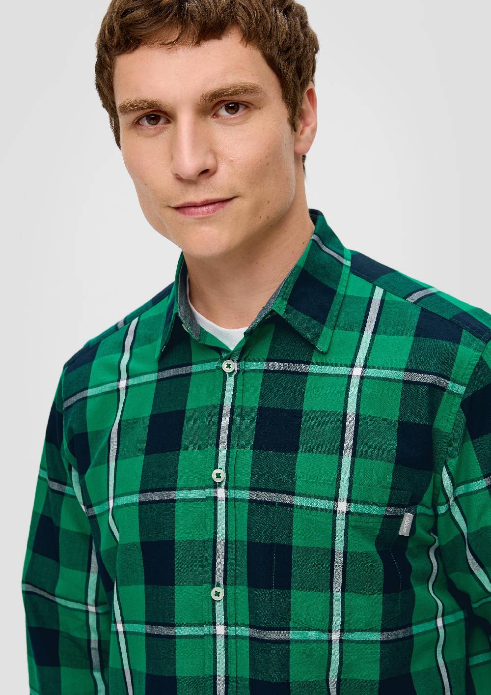 S.Oliver Regular: Langarmhemd Aus Baumwolle