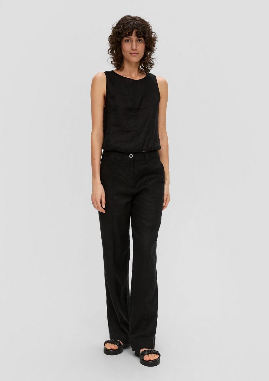 S.Oliver Regular: Leinenhose Mit Weitem Bein