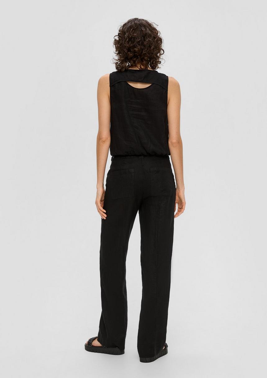 S.Oliver Regular: Leinenhose Mit Weitem Bein