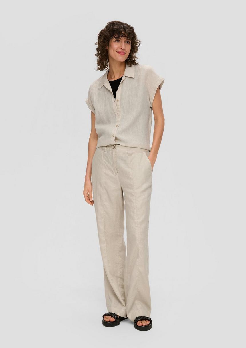 S.Oliver Regular: Leinenhose Mit Weitem Bein