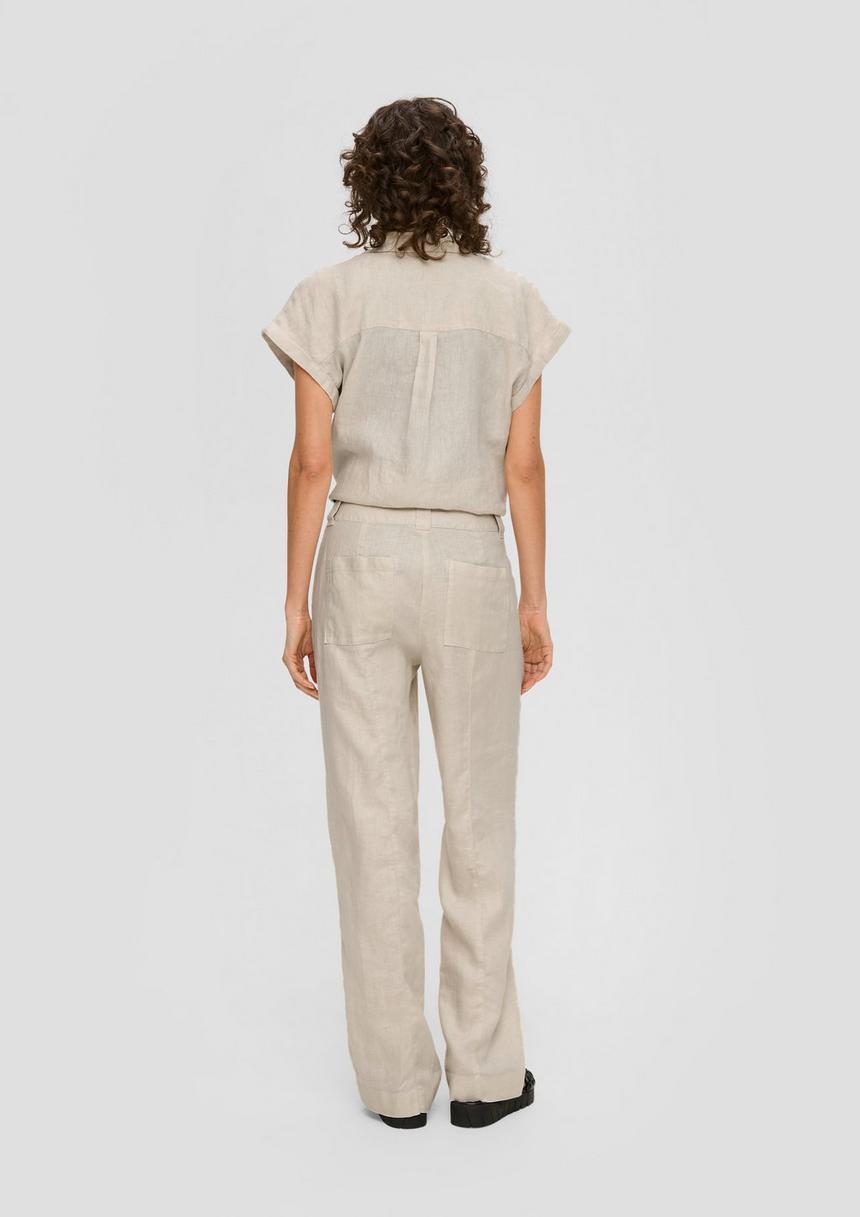 S.Oliver Regular: Leinenhose Mit Weitem Bein
