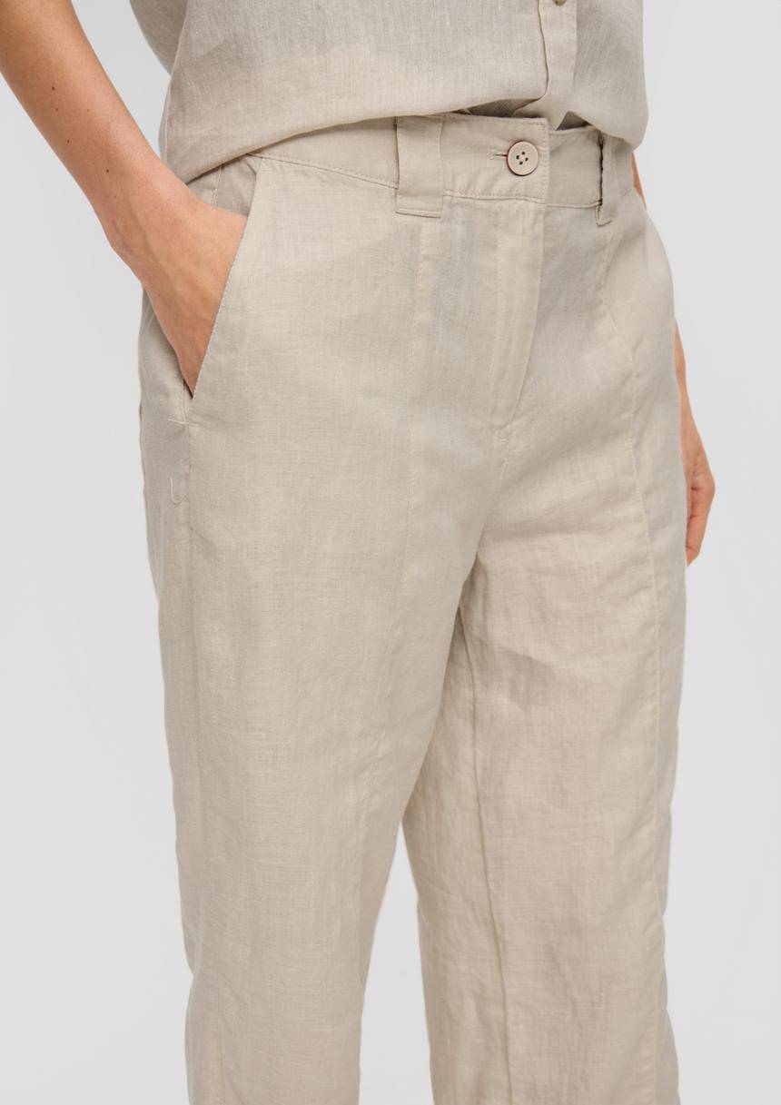 S.Oliver Regular: Leinenhose Mit Weitem Bein