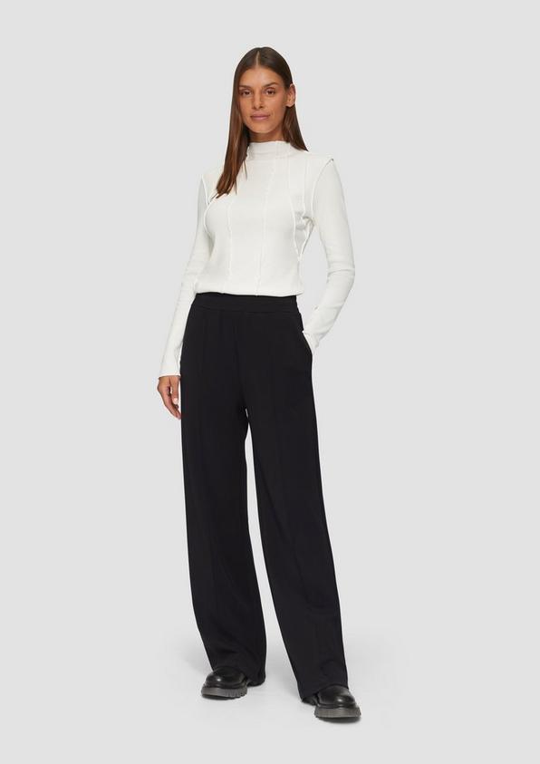 S.Oliver Regular: Scuba-Hose mit Wide Leg