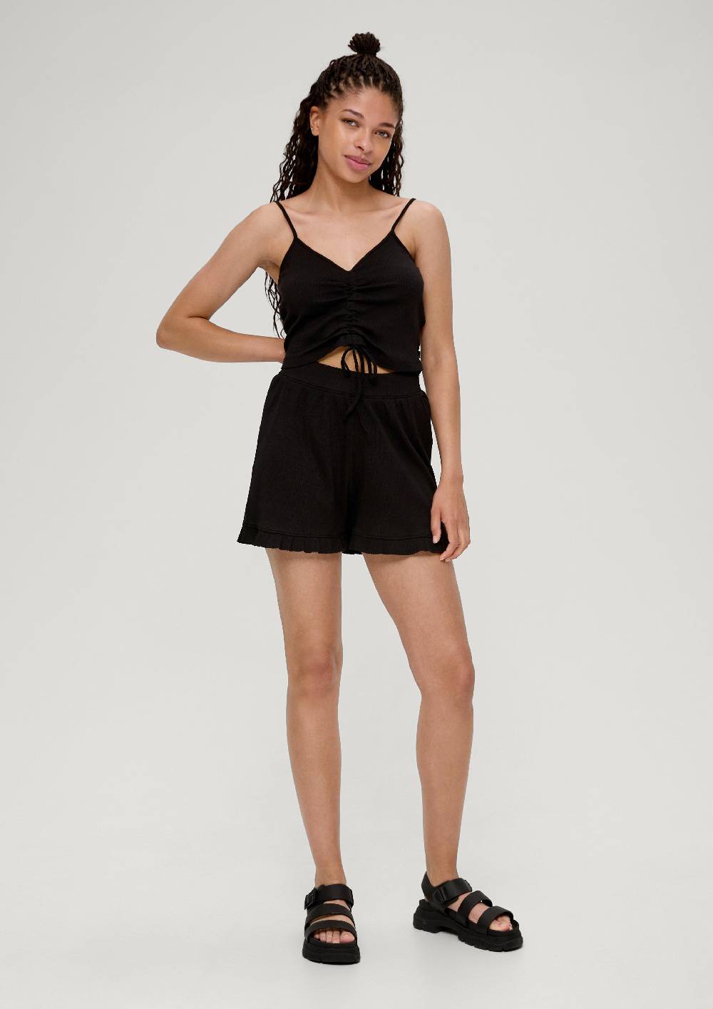 S.Oliver Regular: Shorts Aus Rippware