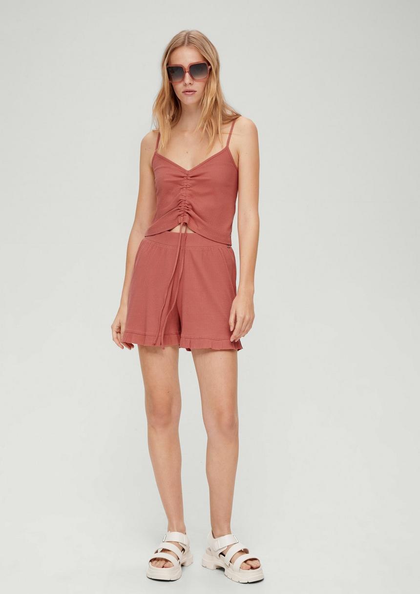 S.Oliver Regular: Shorts Aus Rippware