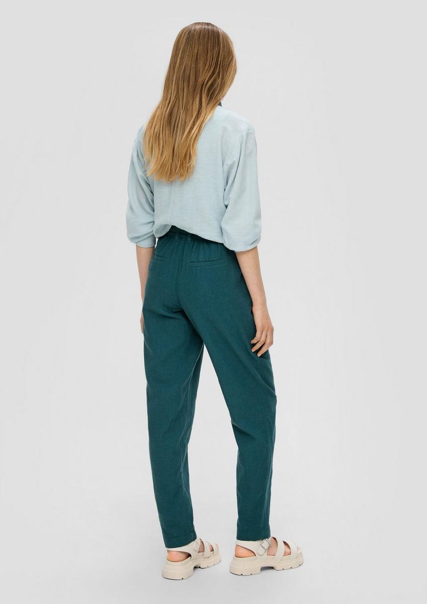S.Oliver Regular: Straight-Leg-Hose Aus Leinenmix
