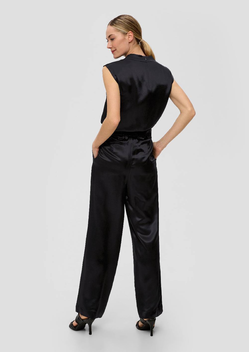 S.Oliver Regular: Weite Hose Aus Satin