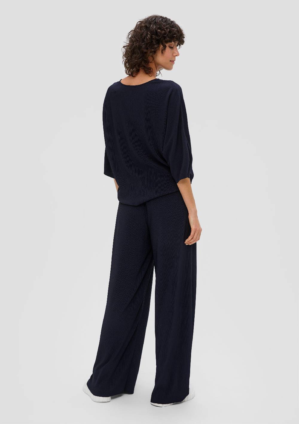 S.Oliver Regular: Weite Plissierte Hose Aus Jersey