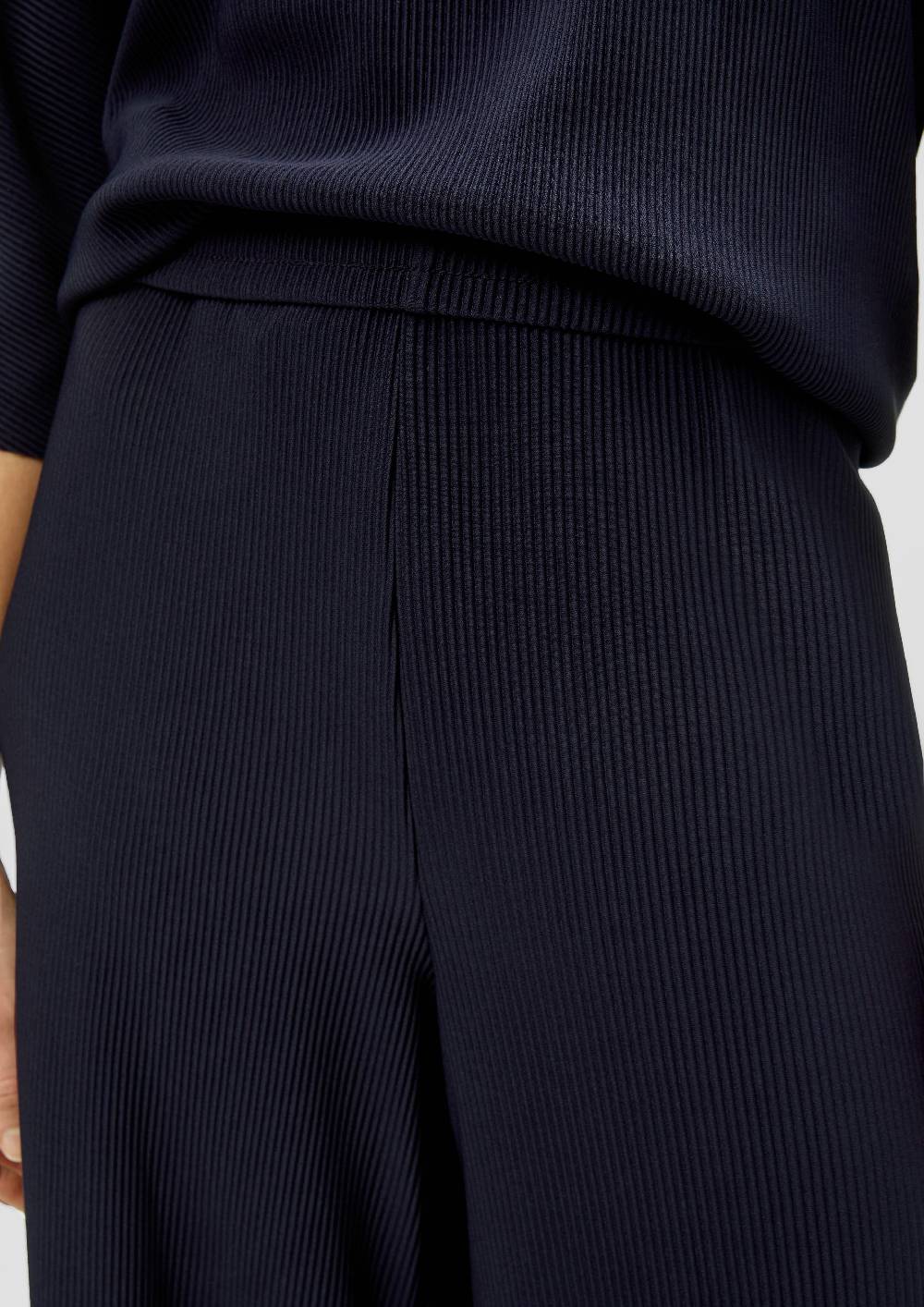 S.Oliver Regular: Weite Plissierte Hose Aus Jersey