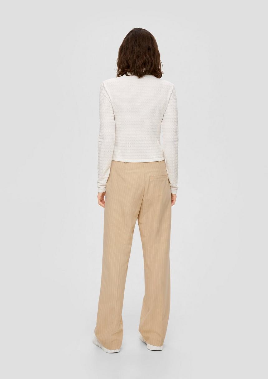 S.Oliver Regular: Wide Leg-Pants Mit Nadelstreifen