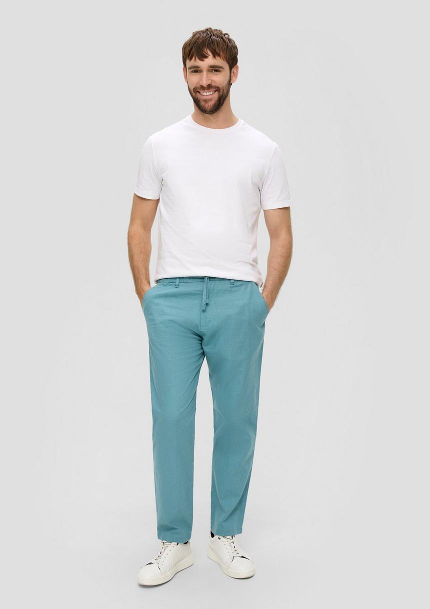 S.Oliver Relaxed: Chinohose Aus Leinenmix