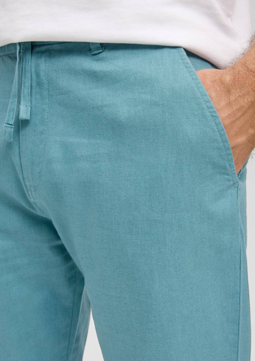 S.Oliver Relaxed: Chinohose Aus Leinenmix