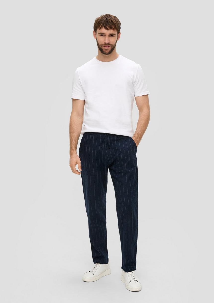 S.Oliver Relaxed: Chinohose Aus Leinenmix