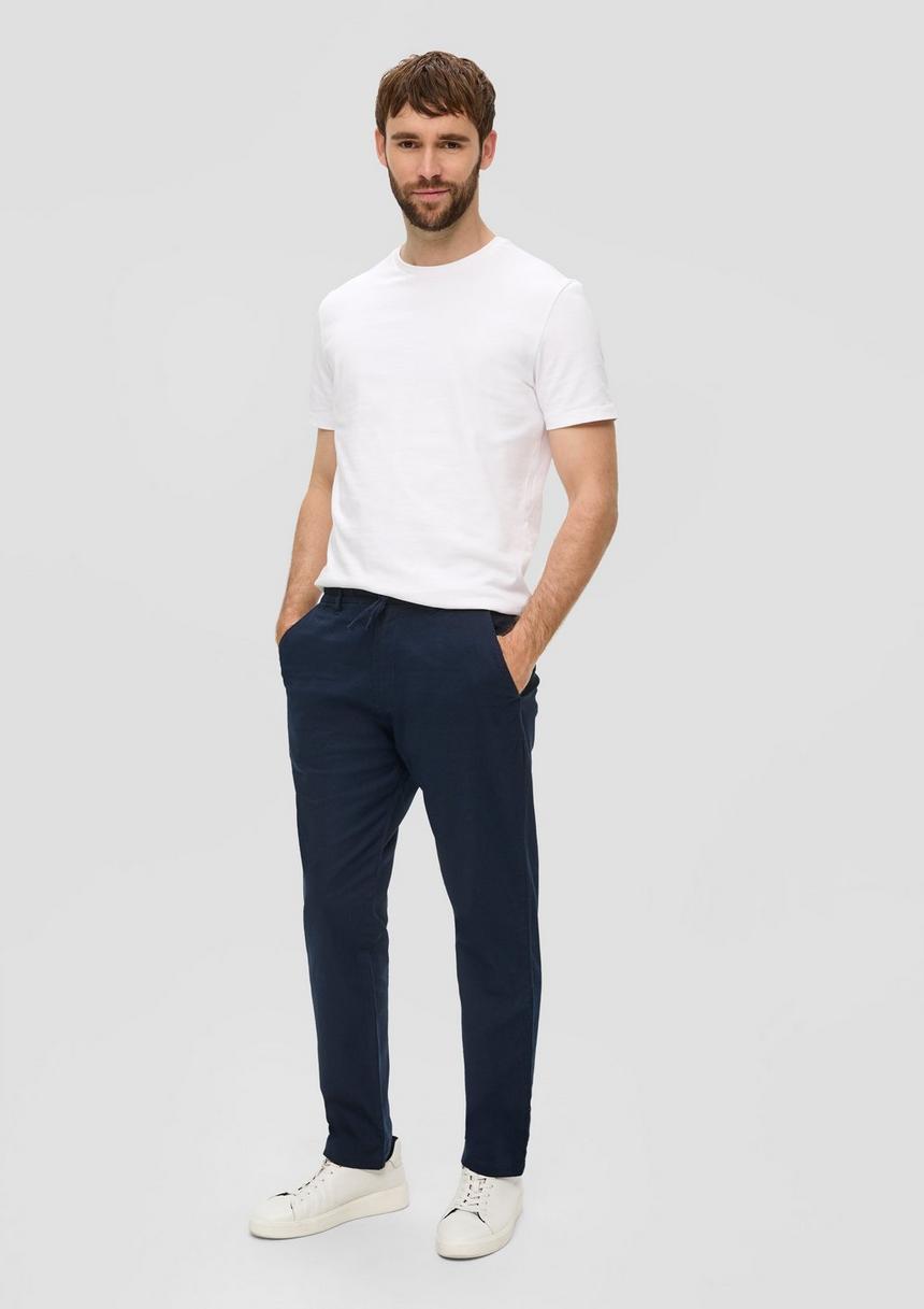 S.Oliver Relaxed: Chinohose Aus Leinenmix
