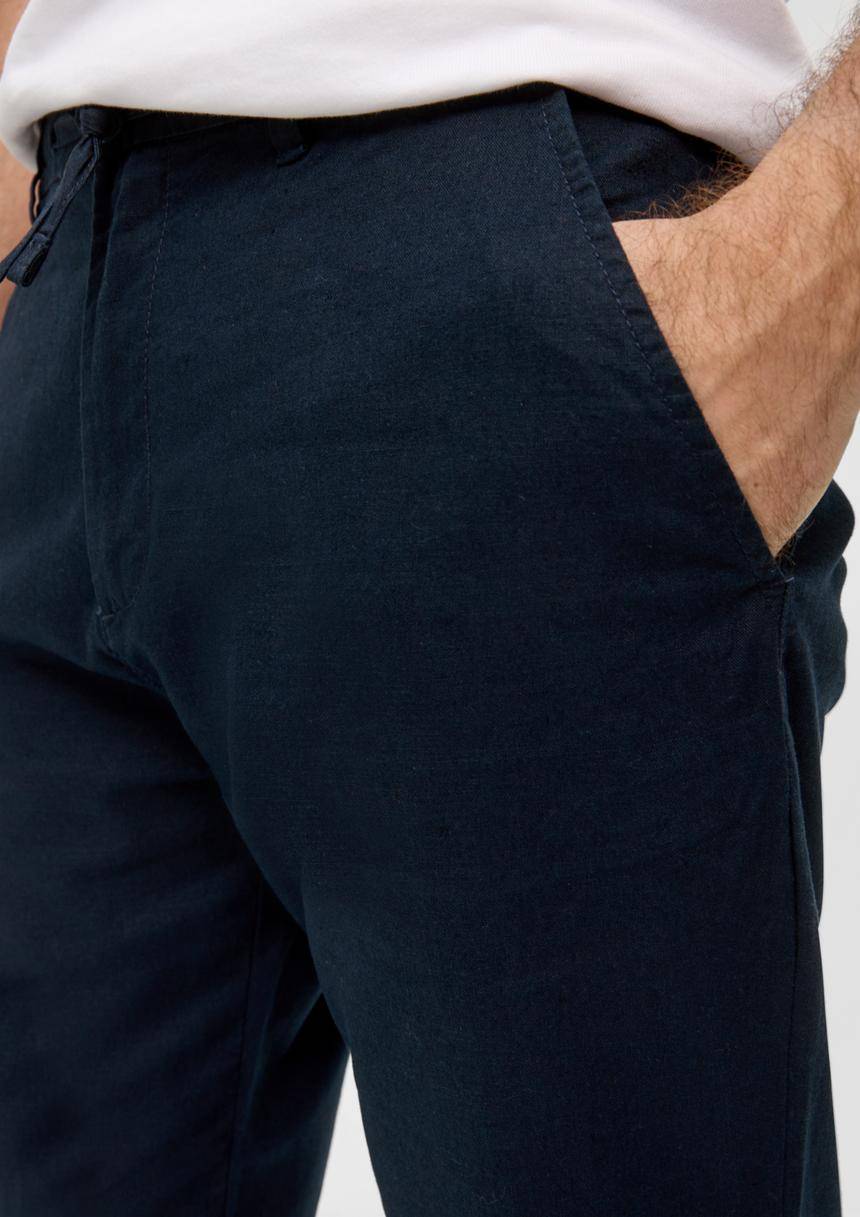 S.Oliver Relaxed: Chinohose Aus Leinenmix