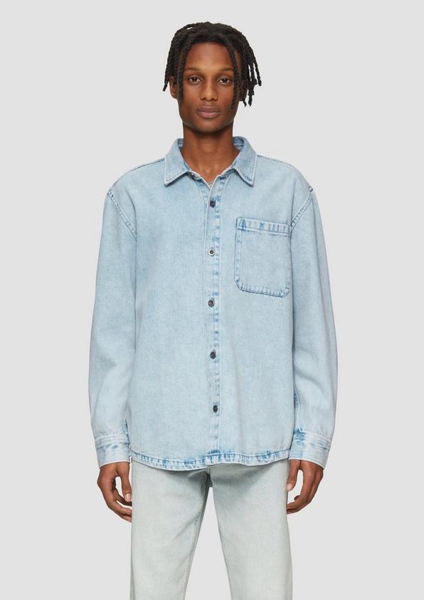 S.Oliver Relaxed Fit: Denim-Hemd aus Baumwolle
