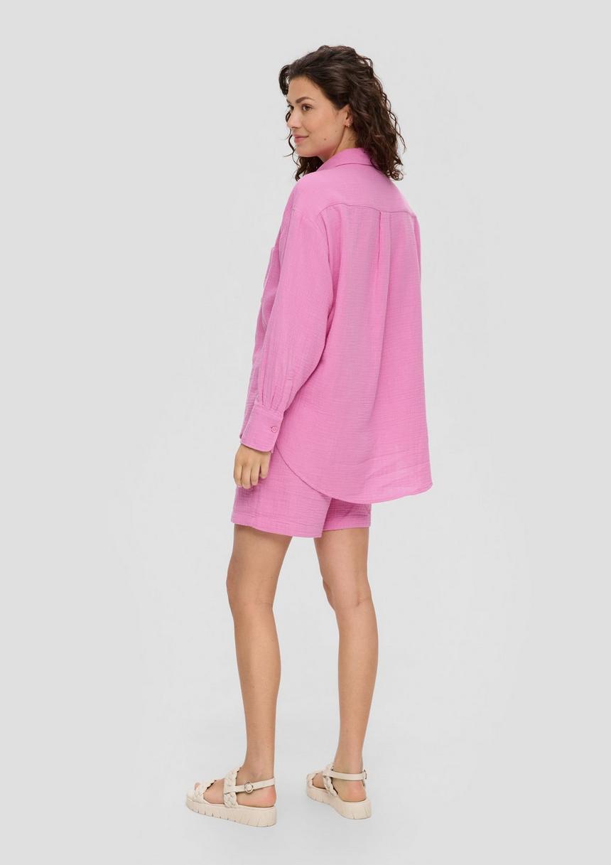 S.Oliver Relaxed-Fit-Hemdbluse Mit Musterstruktur
