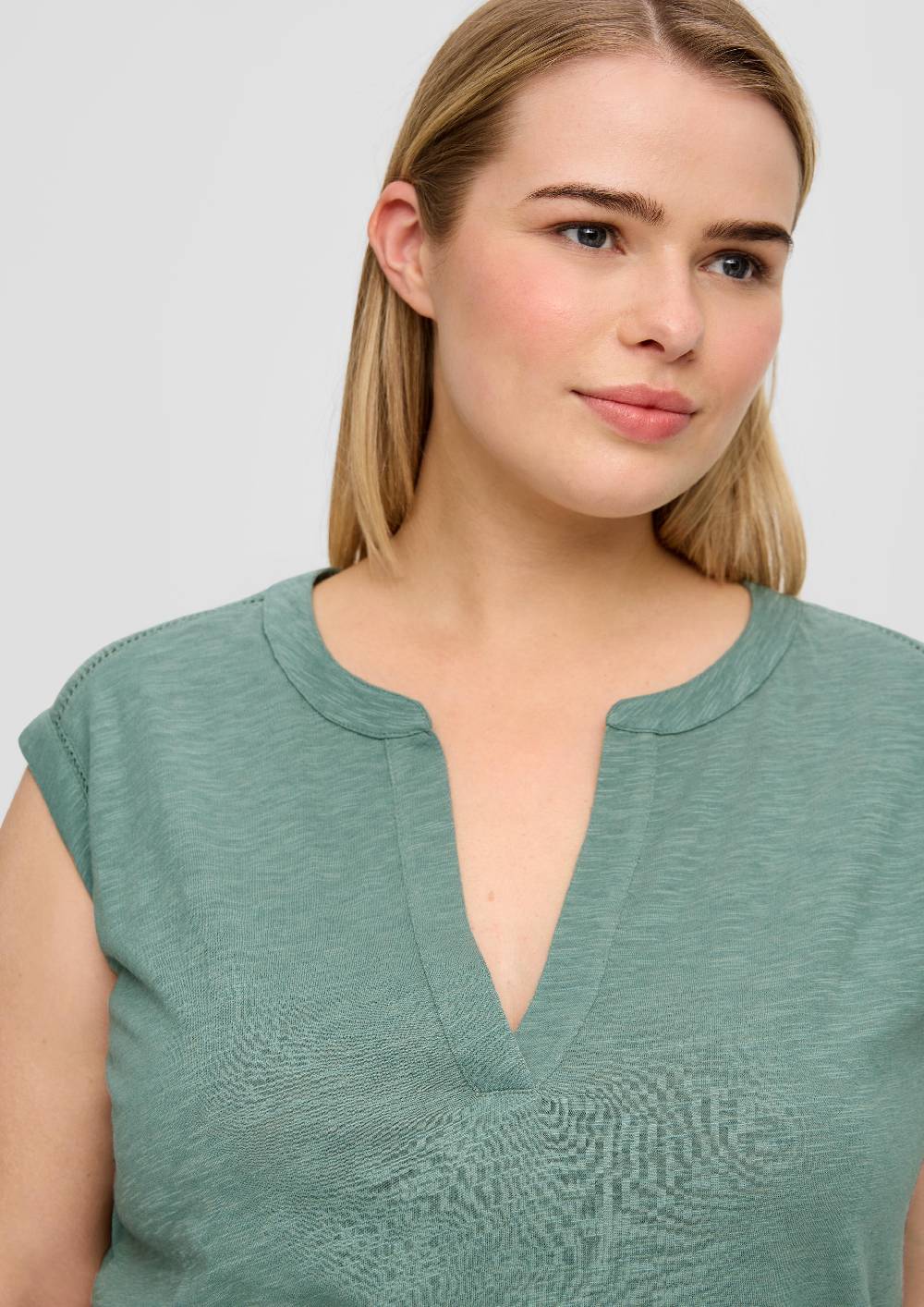 S.Oliver Relaxed-Fit-Shirt Mit Spitzen-Details