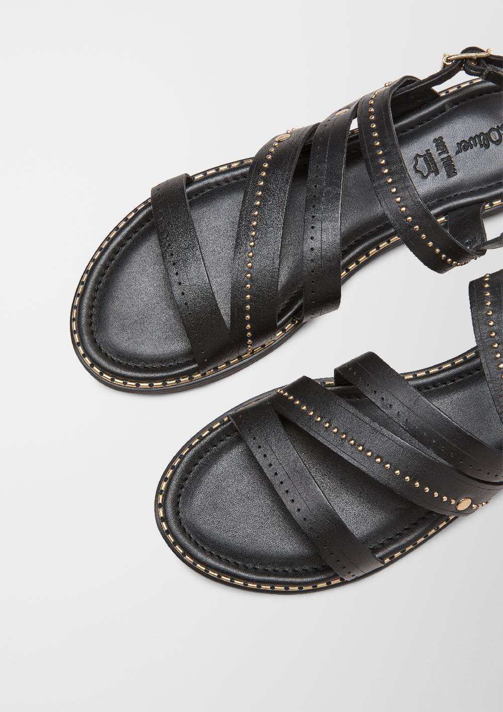 S.Oliver Riemchen-Sandalen Aus Echtleder