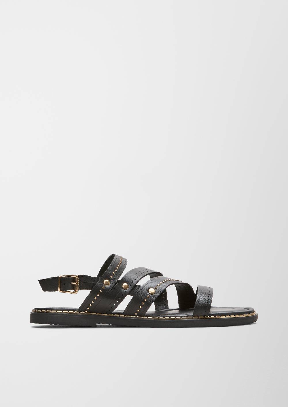 S.Oliver Riemchen-Sandalen Aus Echtleder